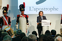 Opening speech for the Geneva Book and Press Fair, April 2018. © Pierre Albouny